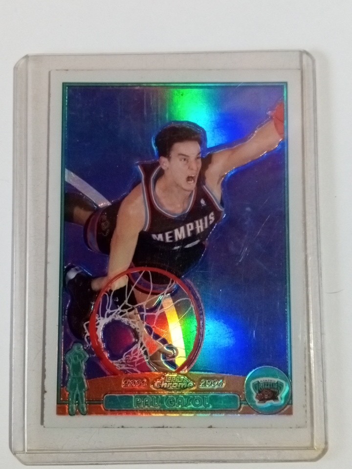 2003-04 Topps Chrome SILVER REFRACTOR #19 PAU GASOL Grizzlies Lakers HOF