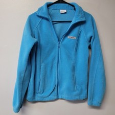 Columbia Fleece Jacket Full Zip Blue Womens Size Small Outdoor Activewear