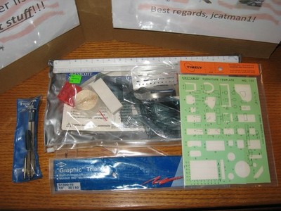 NOS Wescott Staedtler Timely Alvin drafting architecture drawing tools!