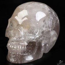 Gemstone 3.5" Amethyst Hand Carved Crystal Skull, Realistic, Crystal Healing