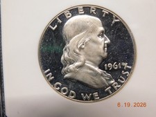 1961 Franklin Half Dollar PR68+ DCAM  90% Silver Proof Key Date