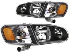 Headlights Assembly For Toyota For Corolla 2001-02 Black Wprojector Leftright