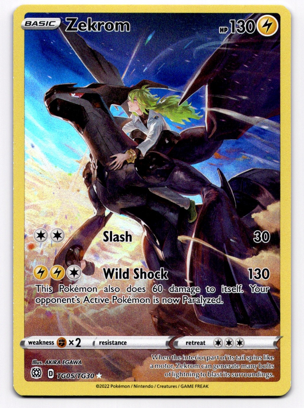 Zekrom SWSH09: Brilliant Stars Trainer Gallery - Pokemon NM TG05/TG30