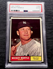 1961 TOPPS MICKEY MANTLE BASEBALL CARD #300 *CENTERED* *NICE CORNERS* PSA 2 GOOD