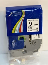 Laminated Label Tape Cassette 9MM TZc-221 for Brother P-touch