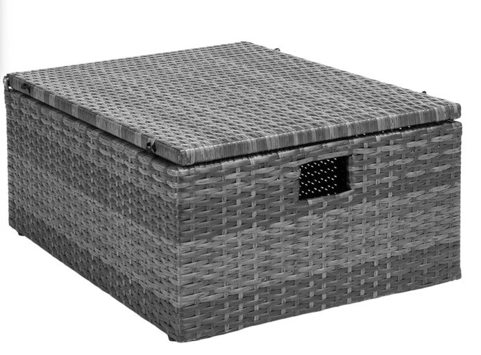 Muebles de exterior base GRIS + 8 cojines + 2 otomanas de almacenamiento (juego de 2) patio Foto 4 de 4