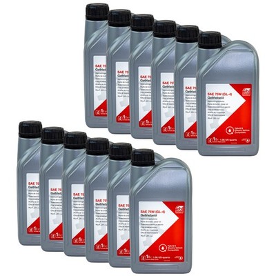 Getriebeöl SAE 75W (GL-4) Febi 21829 12 X 1 Liter für Ford Skoda Octavia Volvo