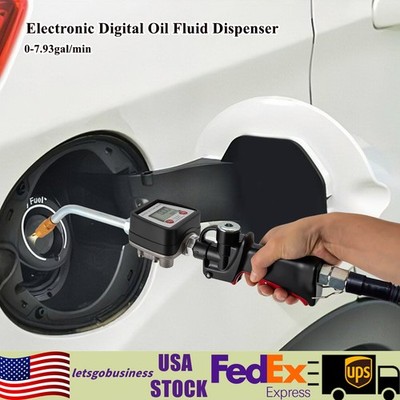 Electronic Digital Oil Fluid Dispenser Pump Oil Meter Gun Control Valve 1/2'' NPT