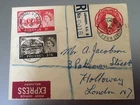 GB STAMPS RARE FIRST DAY COVER 1955 CASTLES HIGH VALUES REG FENCHURCH ST LONDON