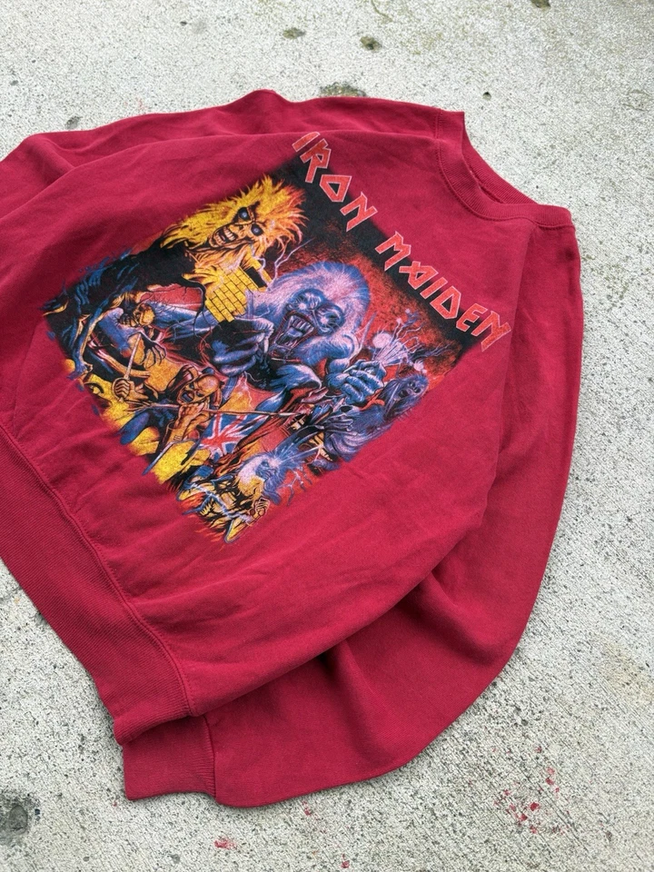 Raro cuello redondo Iron Maiden vintage de los años 80 - talla grande para mujer Foto 2 de 4