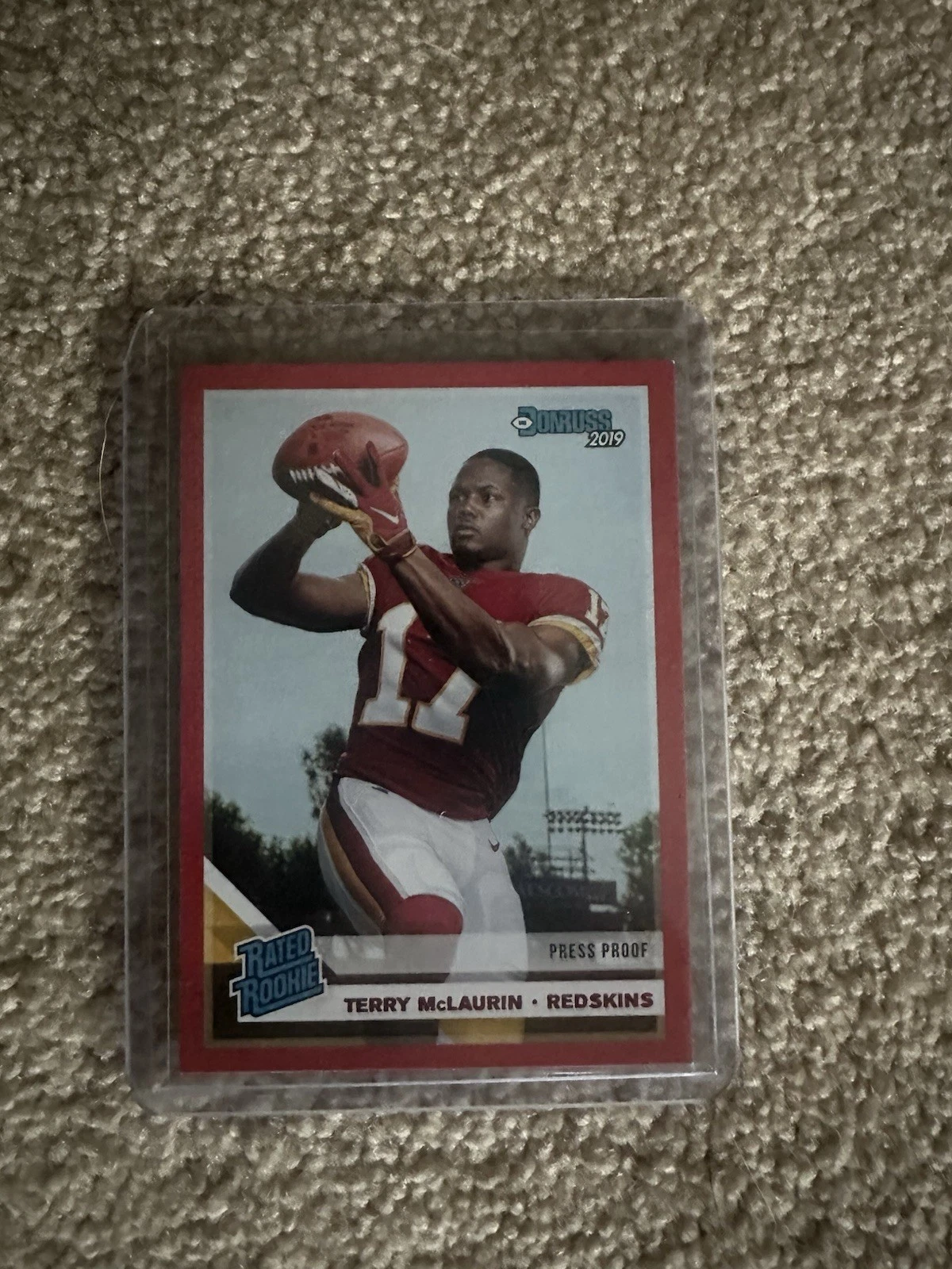 2019 Panini Donruss - Rated Rookie Terry McLaurin #329 Press Proof Red (RC)