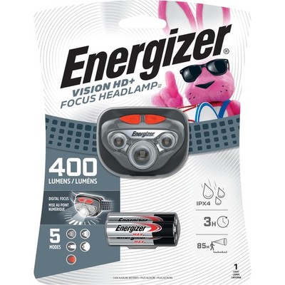 Energizer Vision HD+ 400 lm Gray LED Headlight AAA Battery