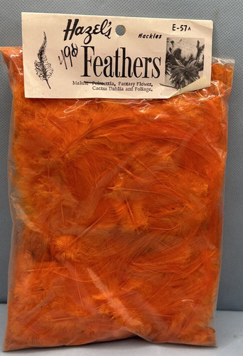 Feathers Vintage Package Orange Saddle Hackle Hazel Pearson Unopened