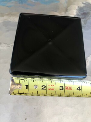 Tappo Fine Tubo Quadrato In Gomma 4x4 Pollici - CHS, Nero Lucido, Prodotto USA - 2