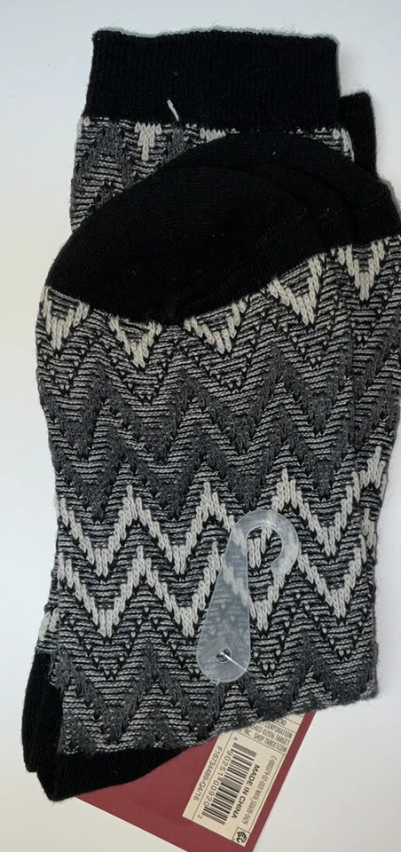 NUEVO CON ETIQUETAS 3 pares de calcetines Merona para mujer varios patrones negro gris tostado talla 4-10 Foto 3 de 4
