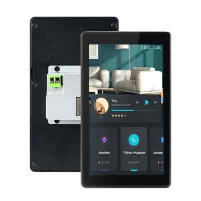 Black Metal Case 5.5 Inch Inwall Mount Android AIO POE Tablet for Professional