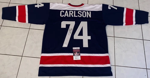 John Carlson Signed Autographed Washington Capitals Custom Hockey Jersey JSA