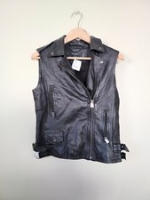 Muubaa Black Leather Vest Size 6