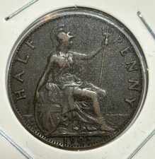 1902 Great Britain 1/2 Penny - Edward VII Coin