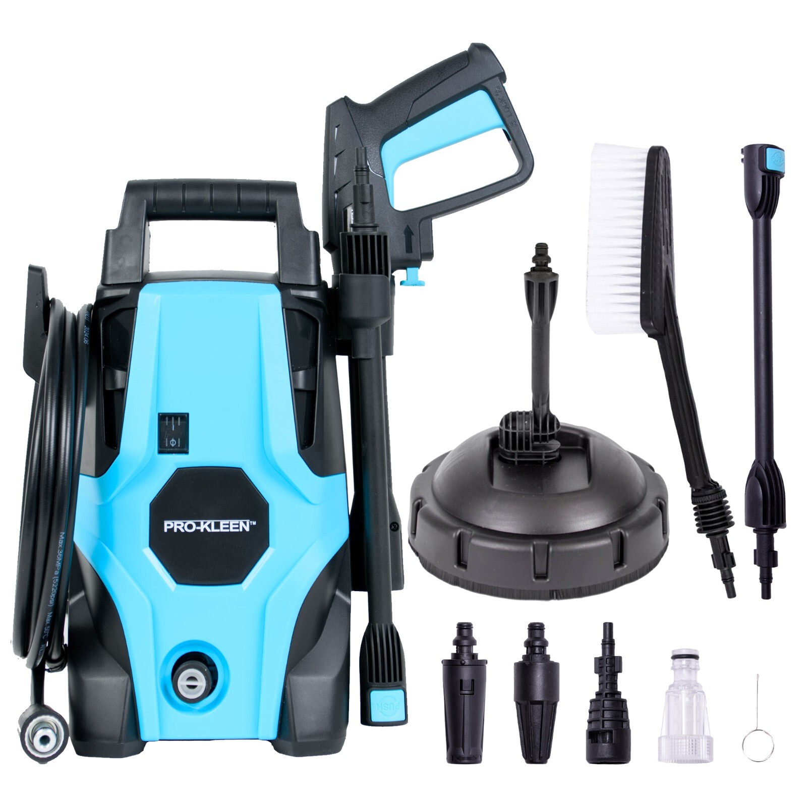 Pro-Kleen Electric Pressure Washer Car Garden Patio Cleaner & Brush 105 Bar