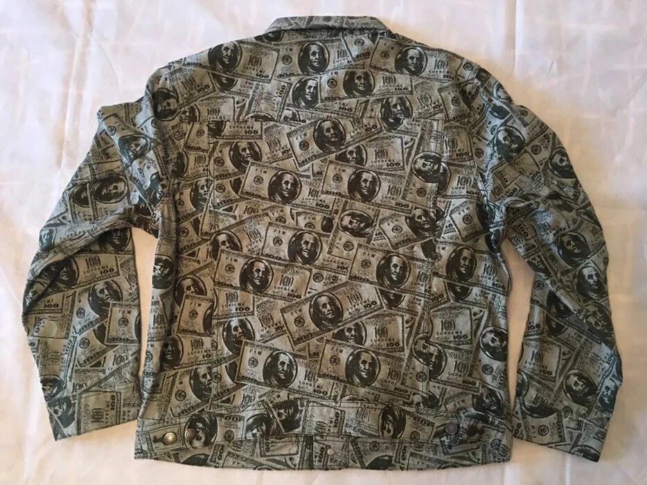 Supreme New York 100 Dollar Bill Green Trucker Jacket Size Supreme New York 100 Dollar Bill Green Trucker Jacket Size
