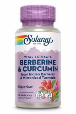 Solaray Berberine & Curcumin 600 mg 60 VegCap