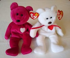 TY Beanie Babies Valentino  93  Valentina  99 Romantic Retired Hang Tags