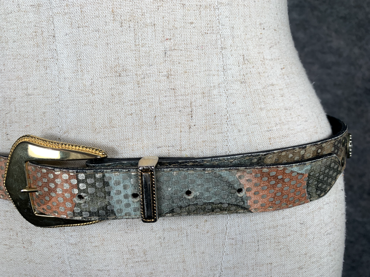 Vintage Elite Gold & Silver Metallic Belt Women main image 2
