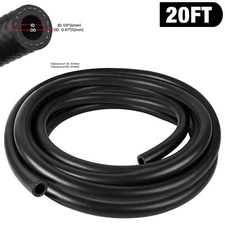 20FT Fuel Hose Line 1/4" 6mm Push Lock NBR Rubber SAE 30R7 300PSI