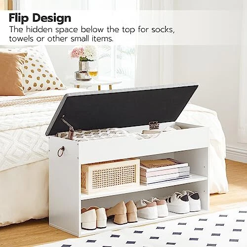 Small shoe storage bench with cushion sale