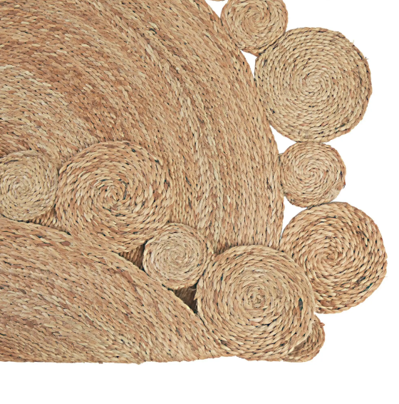 oval Rug 100% natural braided jute modern living Rug reversible rustic ...