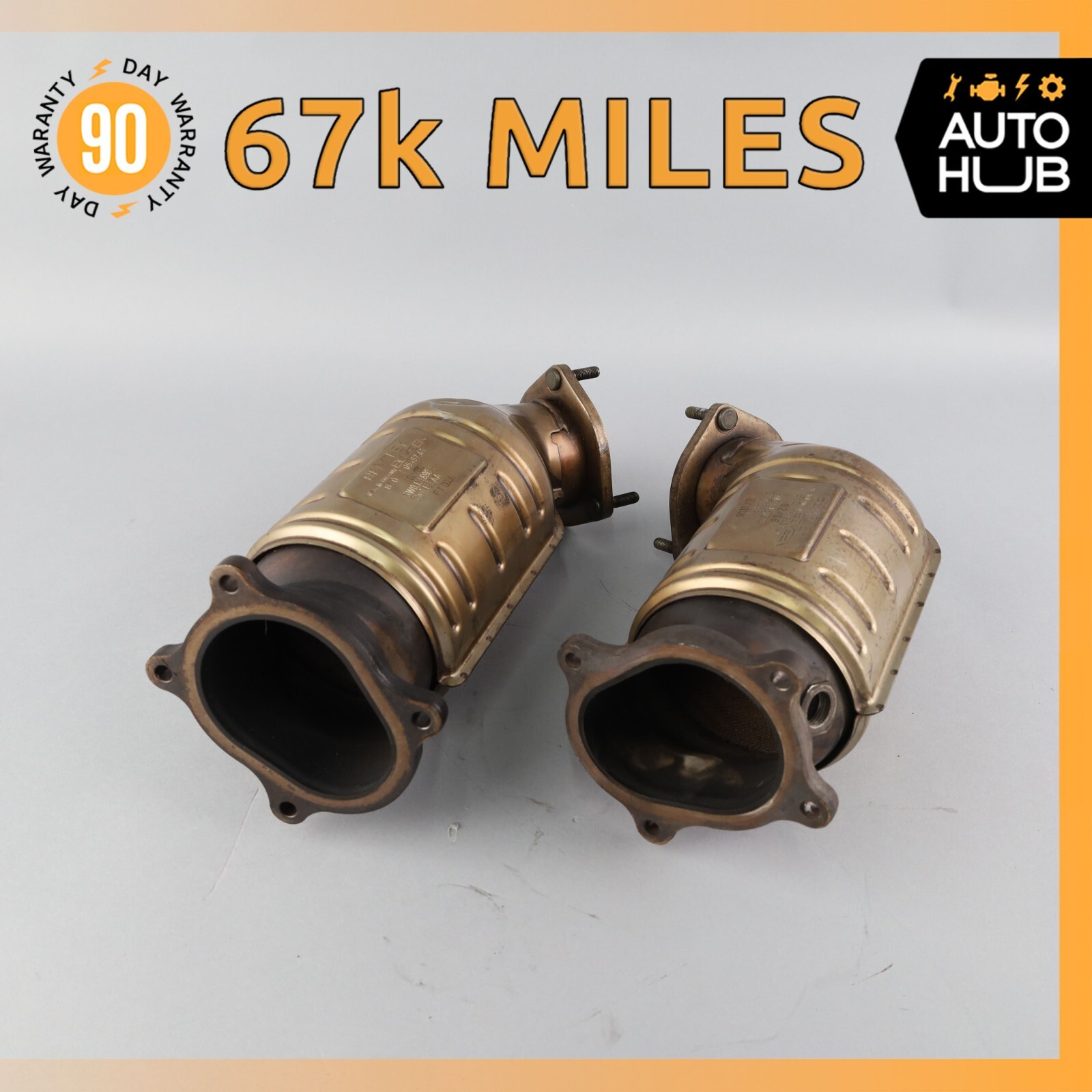 03-06 Bentley Continental Flying Spur Exhaust Downpipe Left & Right Set OEM 67k