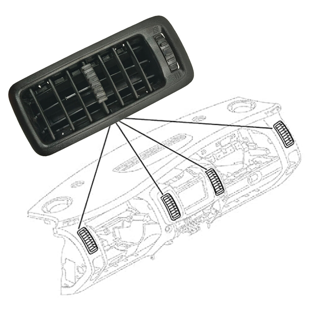 Grille de ventilation Trafic Vivaro Primastar pour buse d'aération noire - 3