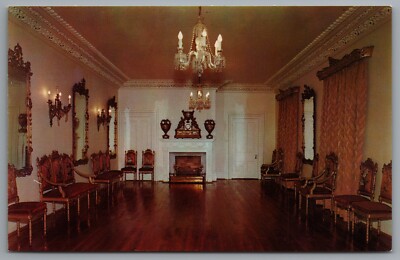 St. Francisville LA Afton Villa Ballroom c1958 Interior View Chrome ...