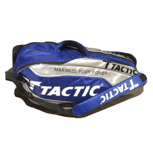 TACTIC 649 SIX BADMINTON RACKET THERMO BAG - BLUE & SILVER - RRP £80