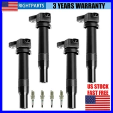 4*Ignition Coil& Plugs 27301-26640 for 2006-2011 Hyundai Accent Kia Rio  UF499