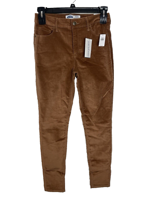 Old Navy Suede Pants Women 6 Rockstar Super Skinny High Rise Slim Pockets  Brown | eBay