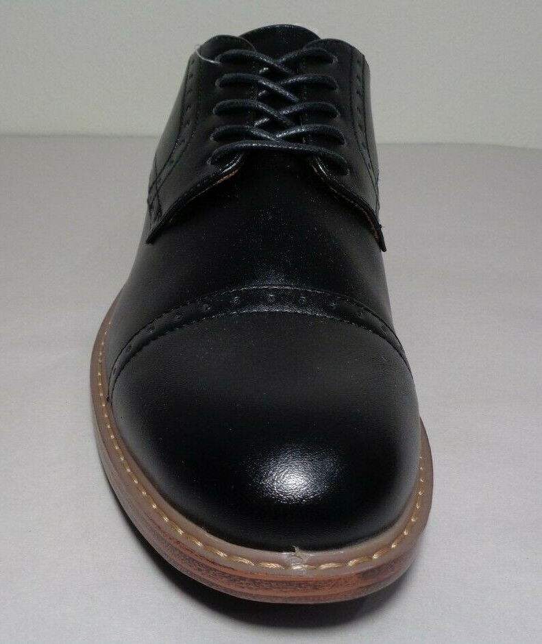 Nunn Bush Size 10.5 M PARSON CT OX Black Cap Toe Lace Up 