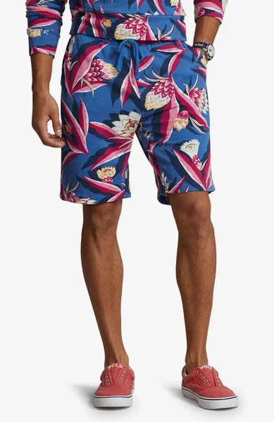 $138 Polo Ralph Lauren Floral French Terry Sweat Shorts, Multi, L