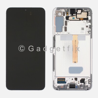 For White Samsung Galaxy S22 Plus S906 OLED Display Touch Screen Digitizer Frame