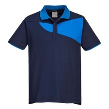 Image of Portwest Two Tone Polo Shirt Short Sleeve Lightweight PW210