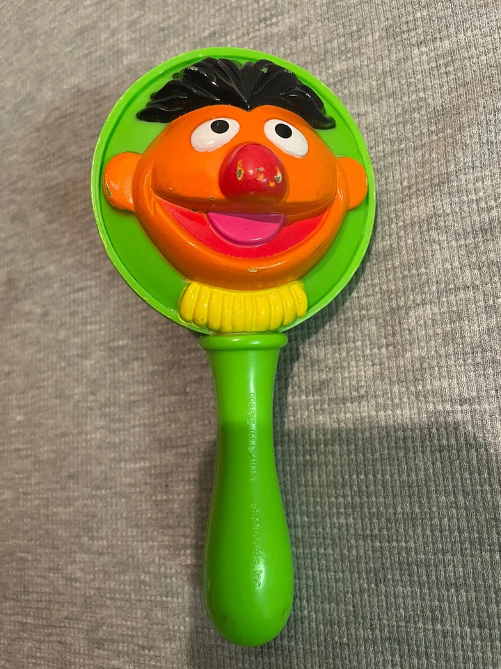 Vintage Sesame Street Bert & Ernie Baby Rattle, 2003 Plush Bert, Two Books HC - Image 3 of 4