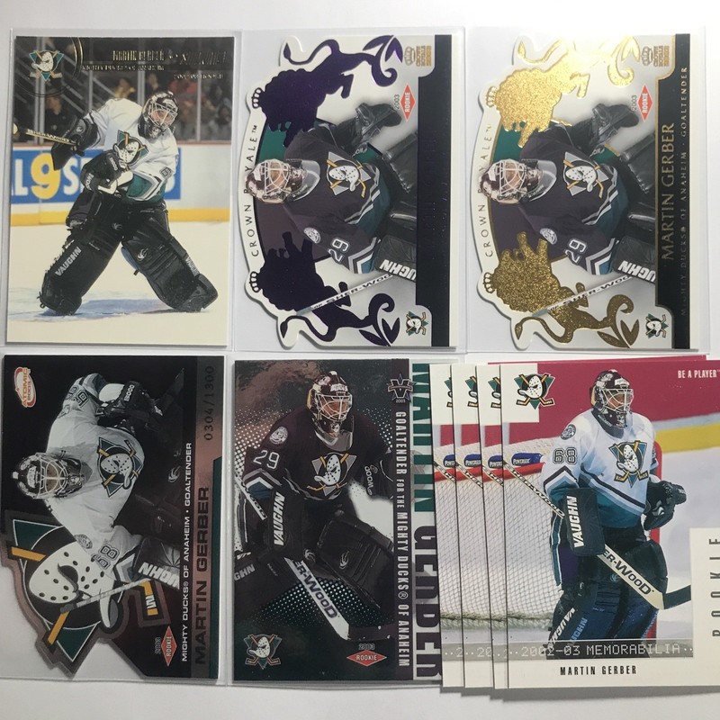 Martin Gerber (9) 2002-03 ALL ROOKIE RC #ed Lot ANAHEIM DUCKS NICE!!