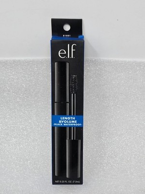 E.L.F. Length & Volume Black Waterproof Mascara 0.25 Fl Oz