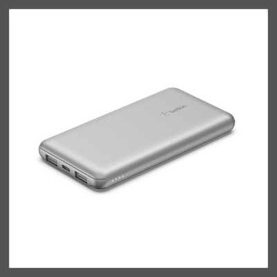 Belkin 10000mAh Power Bank 15W USB-A + USB-C - Silver