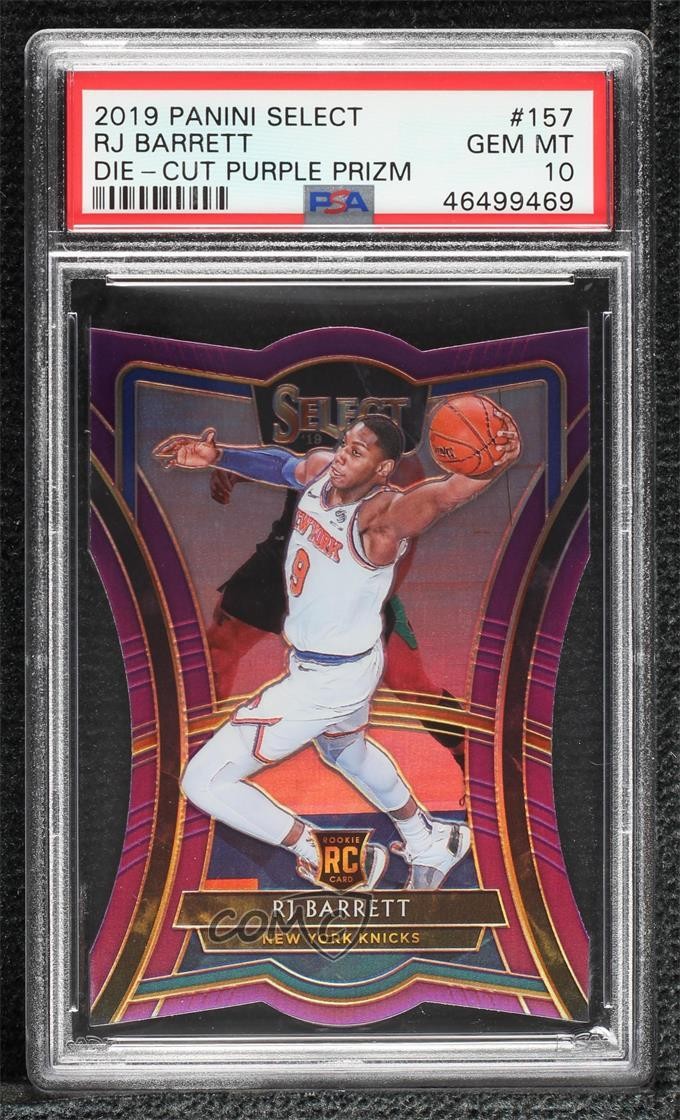 2019 Panini Select Premier Level Purple Prizm 6/99 RJ Barrett PSA 10 GEM MT 5l1