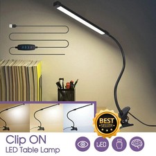 Flexible USB Clamp Clip On LED Lights Reading Table Desk Bed Bedside Night Lamp