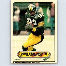 1983 Topps John Stallworth #27 Stickers Pittsburgh Steelers