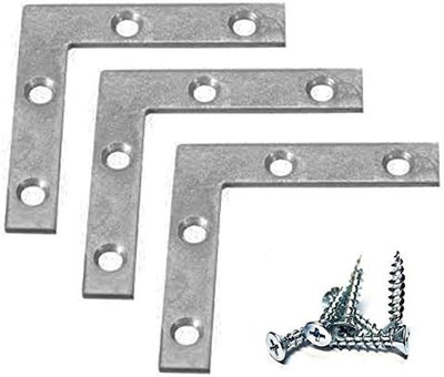 Extra Heavy Duty 12 Pack L Type Flat Zinc Plated Steel Corner Braces Angle Brack