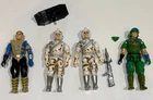 GI Joe Battle Force 2000 Figure Lot  of 4, vintage 1987 ARAH, plus Marauder part